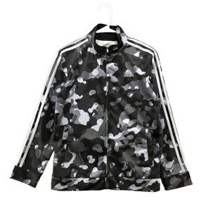 adidas Kids Camo Jacket - Black and Gray